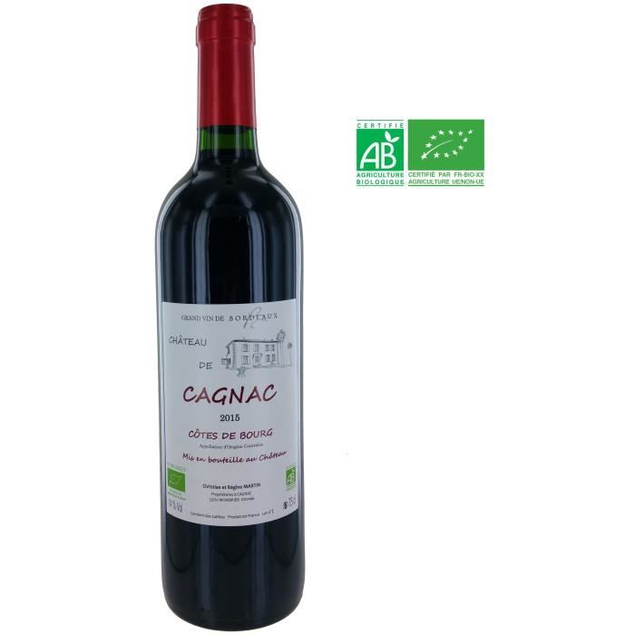 Château de Cagnac 2015 Côtes de Bourg - Vin rouge de Bordeaux - Bio