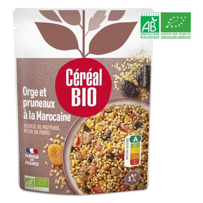 CEREAL BIO Plat cuisiné d'orge et pruneaux à la marocaine Bio - 220 g