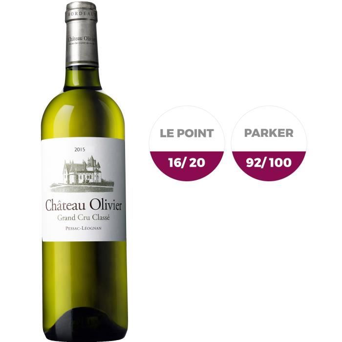 Château Olivier 2015 Pessac Léognan Grand Cru - Vin blanc de Bordeaux
