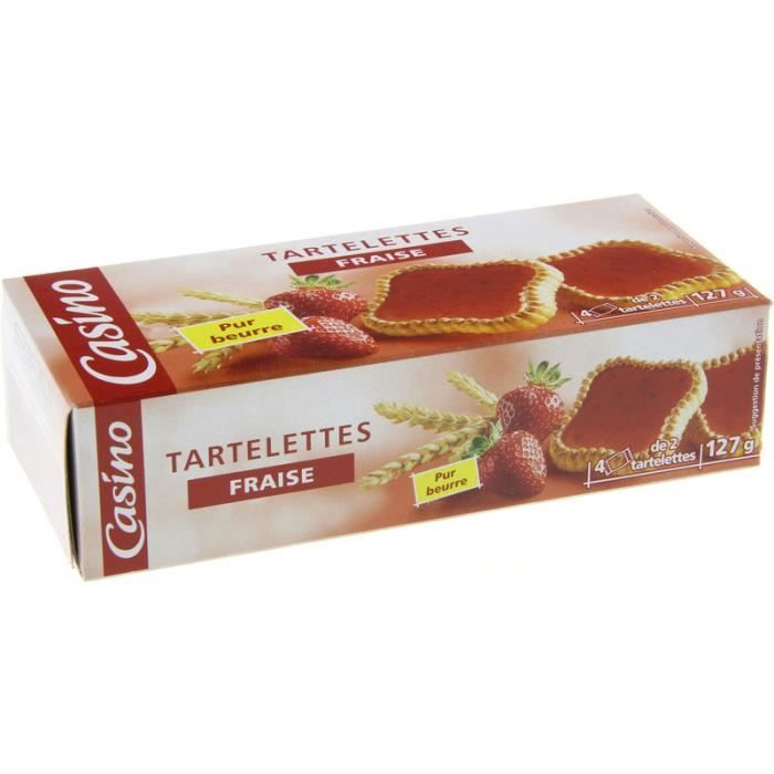CASINO Tartelette Fraise 127g
