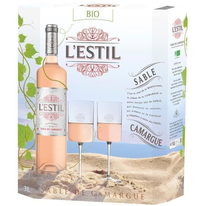 BIB L'Estil Terres du midi - Vin rosé de Languedoc-Roussillon - 3L