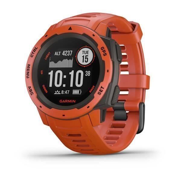 Garmin Instinct®- Montre GPS robuste - Rouge Feu