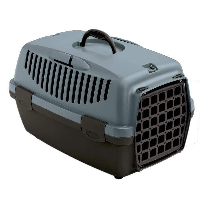 ZOLUX Panier de transport Gulliver - 46 x 28 x 30 cm - Bleu acier - Pour chien et chat jusqu'à 6 kg