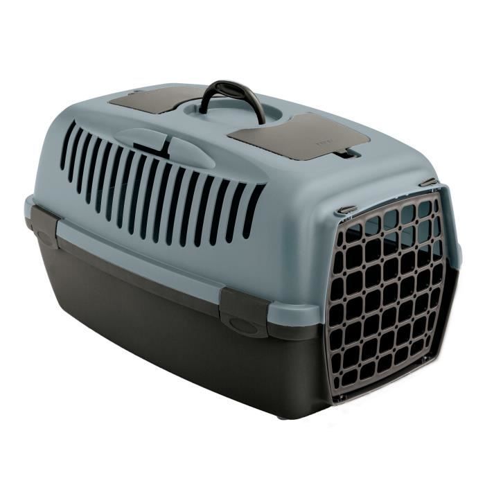 ZOLUX Panier de transport Gulliver - 61 x 40 x 38 cm - Bleu rosé - Pour chien jusqu'à 12 kg