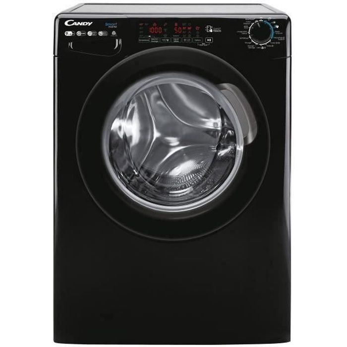 Lave-linge séchant CANDY CSWS496TWMBBE-47 - Lavage 9 kg / Séchage 6 kg - Largeur 60 cm - 1400 tours/min - Noir