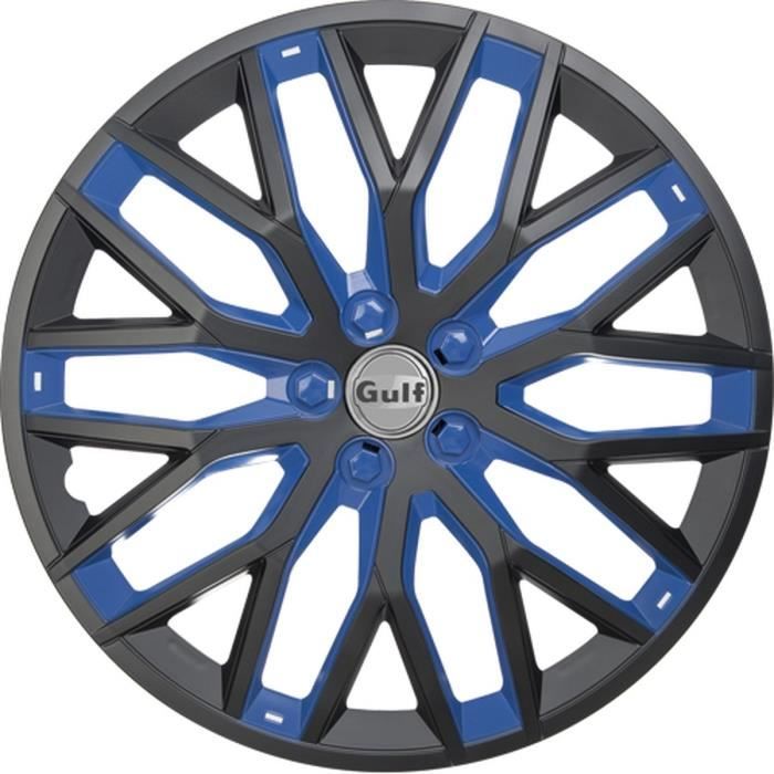 GULF GT40 4 Enjoliveurs 15 Pouces Noir et Bleu