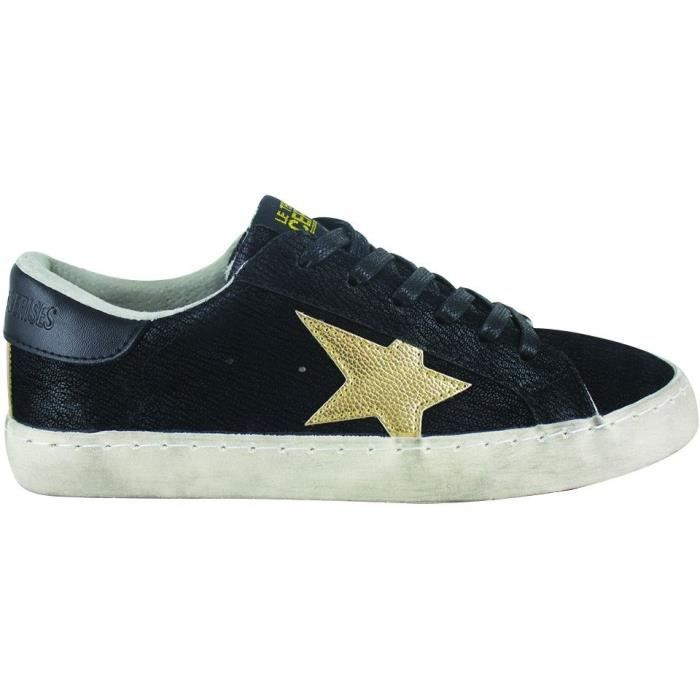 Baskets Sportswear LE TEMPS DES CERISES Synthétique 'City Noir Gold Femme