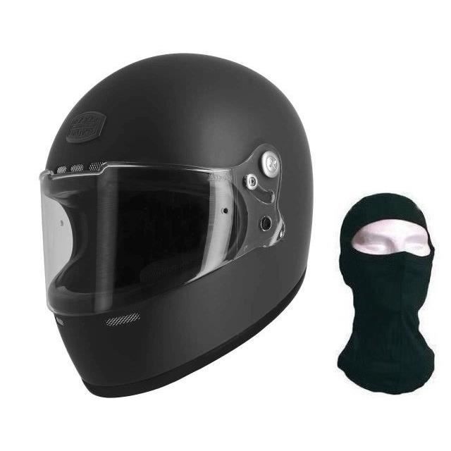 ASTONE Casque Intégral GT Retro + cagoule - Noir mat