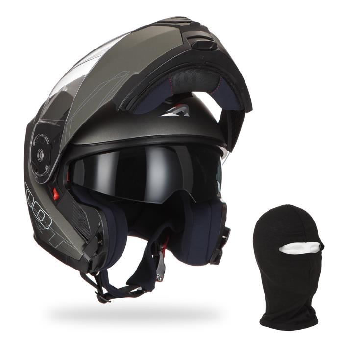 ASTONE Casque moto modulable RT1200 + Cagoule - Gris metal