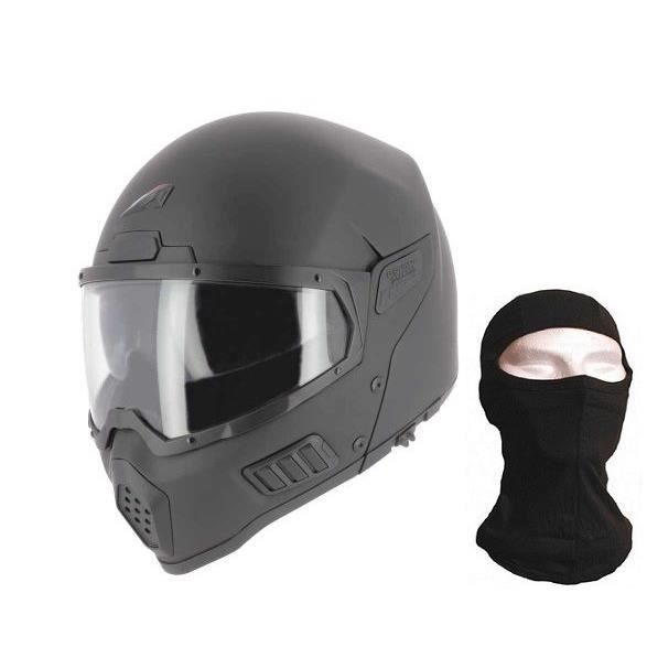 ASTONE Casque moto intégral Spectrum + Cagoule - Noir mat