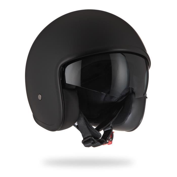 CGM Casque Jet 133A Vintage Noir Mat