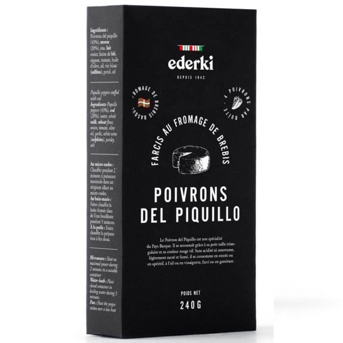 EDERKI Poivrons del piquillo au fromage de brebis basque - 240 g