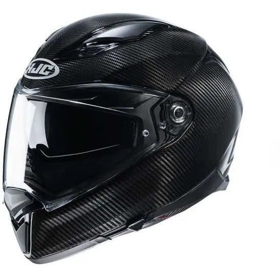 HJC Casque Intégral F70 carbon Noir métal + Cagoule