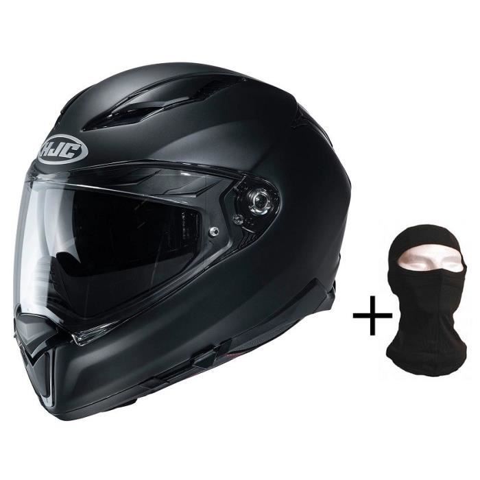 HJC Casque intégral F70 + Cagoule - Noir mat