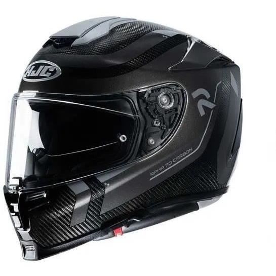 HJC Casque Intégral Rpha70 carbon Reple Noir anthracite + Cagoule
