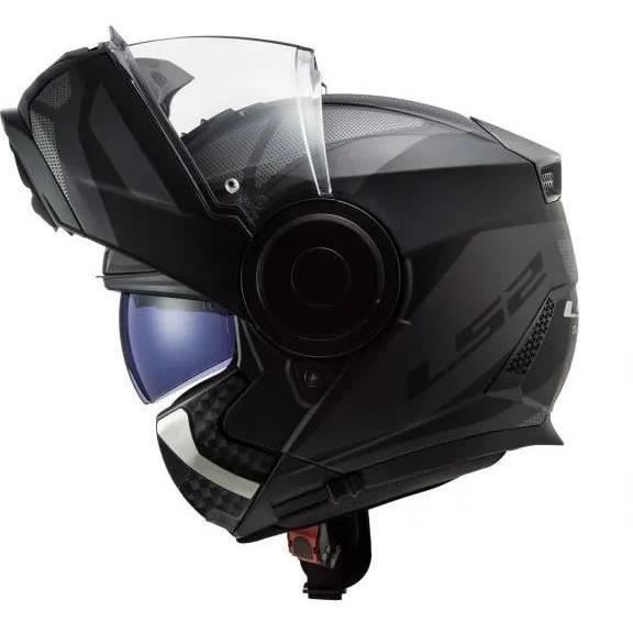 LS2 Casque modulable Scope Axis noir titanium + Cagoule
