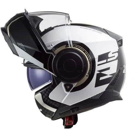 LS2 Casque Modulable Scope Arch Blanc et titanium + Cagoule