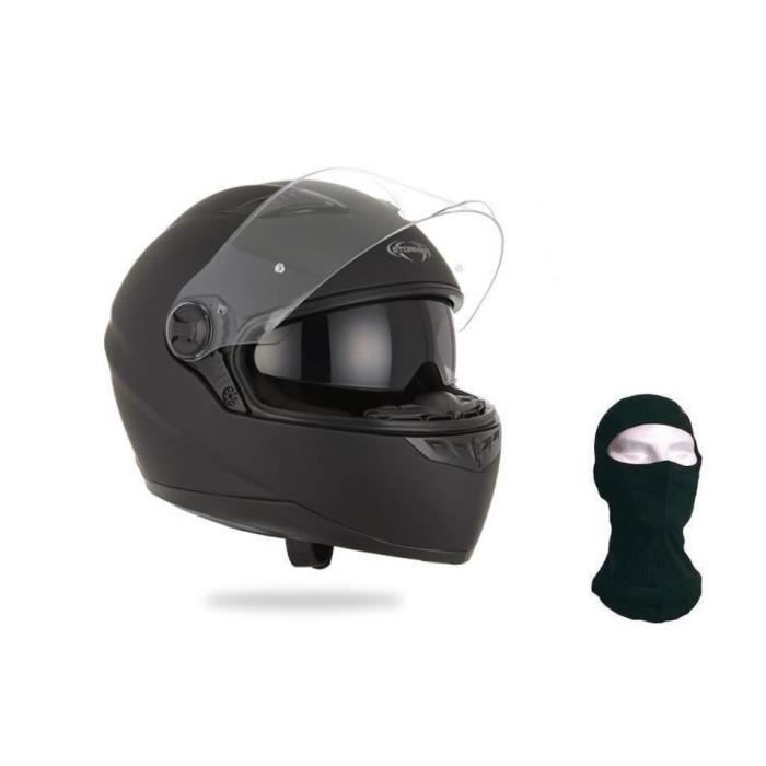 STORMER Casque Intégral Pusher Noir Mat + Cagoule