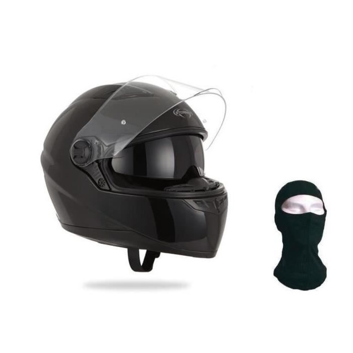 STORMER Casque Intégral Pusher Noir Verni + Cagoule