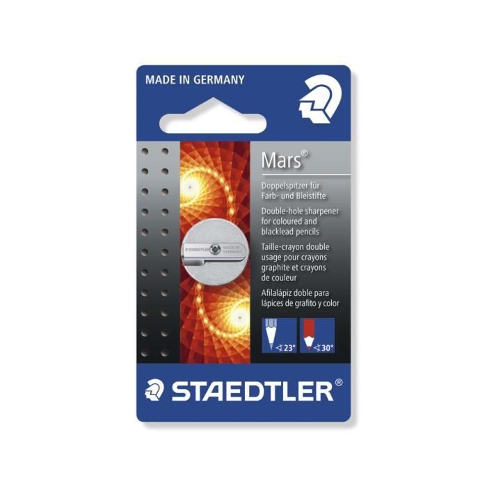 STAEDTLER Taille-Crayon Rond Métal 2 Usages