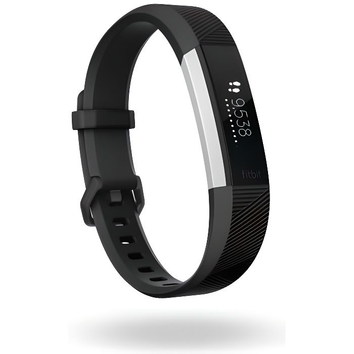 FITBIT ALTA HR Bracelet connecté pour la forme et le sport – Noir – Taille S