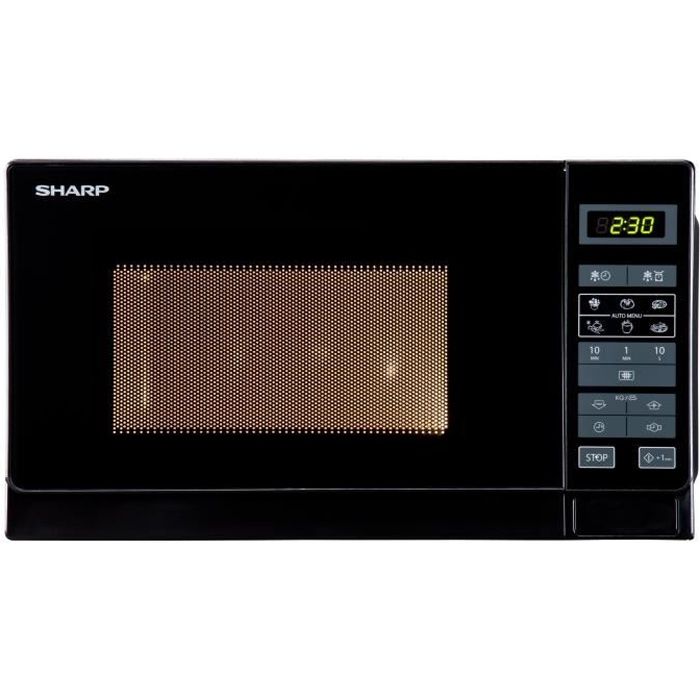 SHARP R-242BKW Micro ondes monofonction noir - 20 L - 800 W - Pose libre