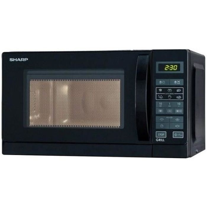 SHARP R642BKW - Micro ondes grill combiné noir - 20 L - 800 W - Grill 1000 W - Pose libre
