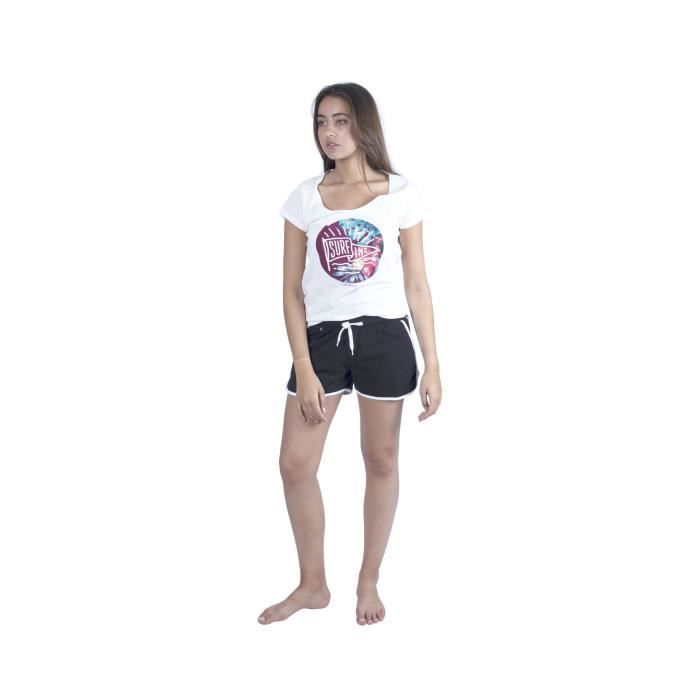 LONGBOARD T-shirt Imprimé Polynesian Visa Blanc cassé Femme