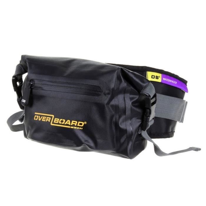 OVERBOARD Sac Banane Étanche Modèle Pro Litresight - 6 Litres - Noir
