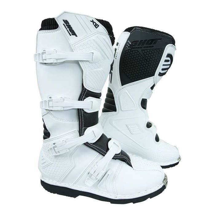 SHOT Bottes moto-cross X10 - Homme - Blanc