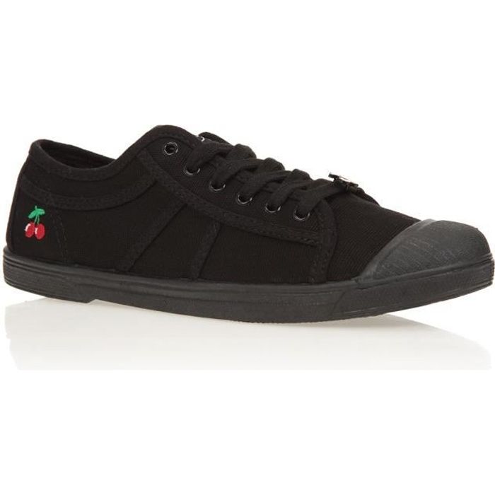 Baskets LE TEMPS DES CERISES 'Basic 02' Femme - Noir nuit
