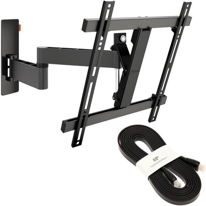 VOGELS WALL3245 Support Orientable - 32 à 55- - 20kg max + Câble HDMI 2.0 3m slim 4K / Ultra HD 2160p