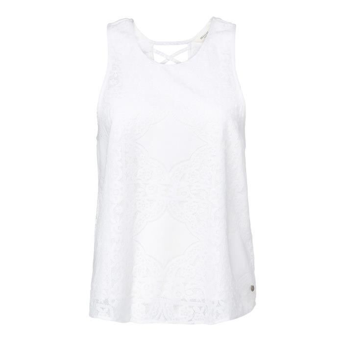 DEELUXE T-Shirt Ester en Dentelle Blanc Femme