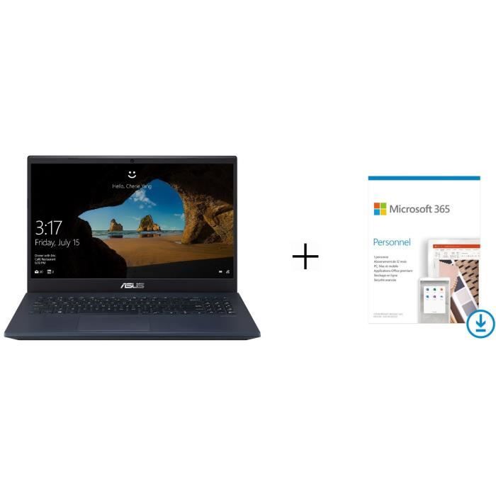 Pack ASUS PC Portable Gamer FX571GT-BQ691T - 15- FHD - i5-8300H - 8Go - 512Go SSD - GTX 1650 + Microsoft 365 Personnel à télécharger