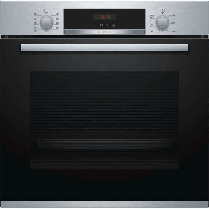 Four électrique encastrable Pyrolyse - BOSCH HBA573BR0 - Acier inoxydable - 71L - l59,4 x H59,5 x P54,8 cm