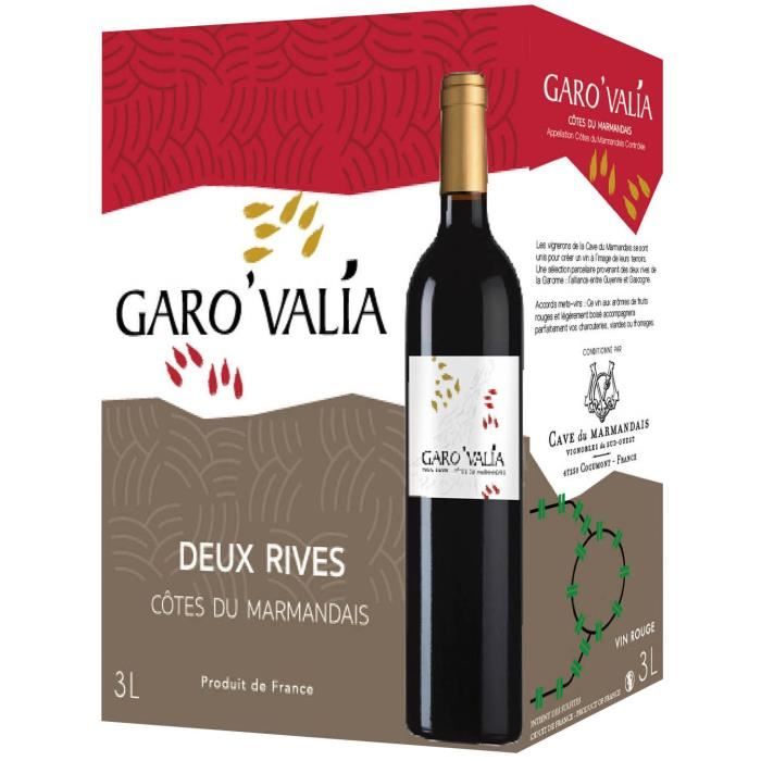 Bag in Box Garovalia Deux Rives Côtes du Marmandais - Vin rouge du Sud Ouest