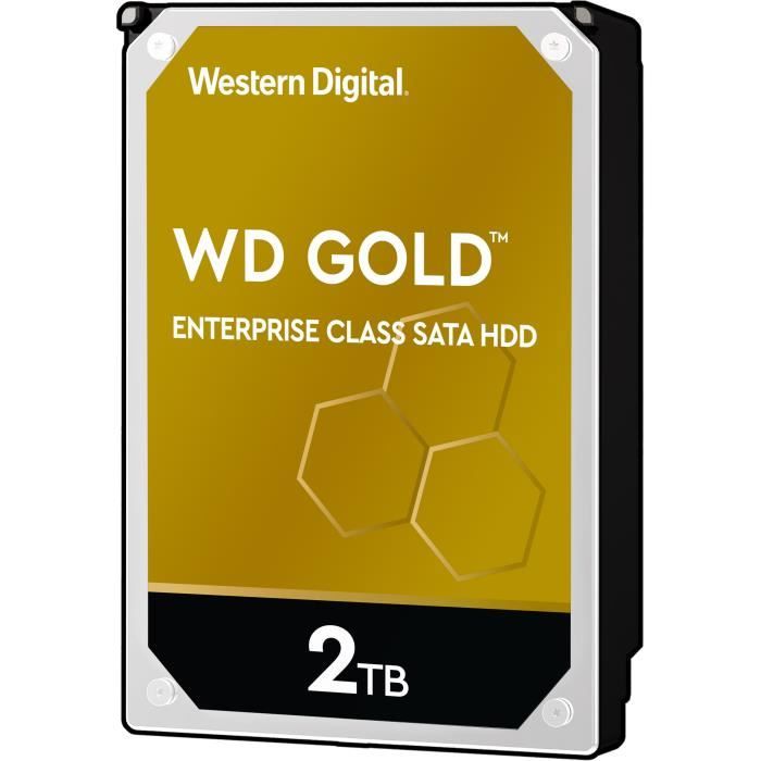 WD Disque dur interne Gold - 2To - 128Mo - 3.5- WD2005FBYZ