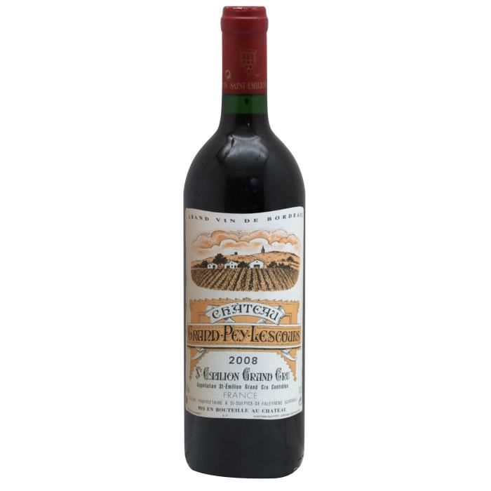 Château Grand Pey Lescours 2008 Saint-Emilion Grand Cru - 75 cl - Vin rouge de Bordeaux