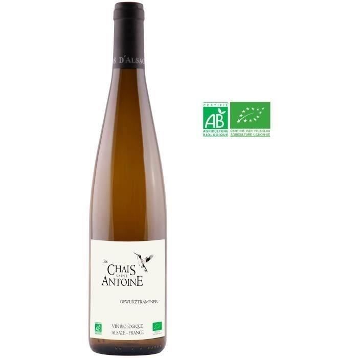 Les Chais Saint Antoine 2017 Gewurztraminer - Vin blanc d'Alsace - Bio