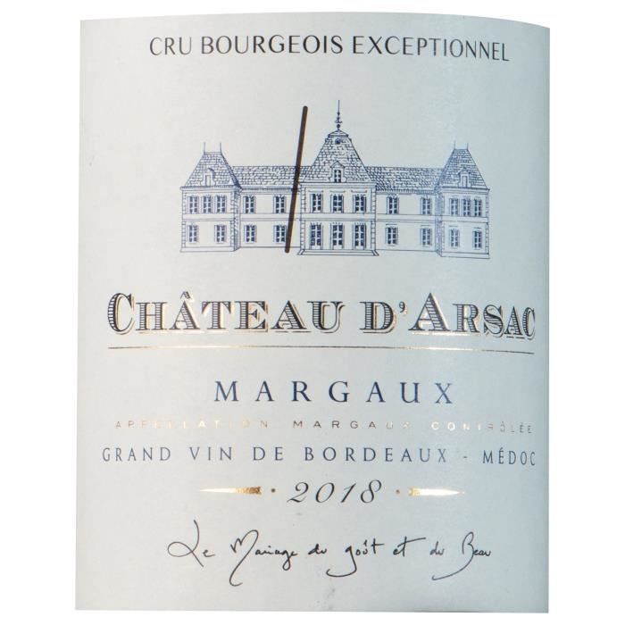 Château D'Arsac 2018 Margaux - Vin rouge de Bordeaux