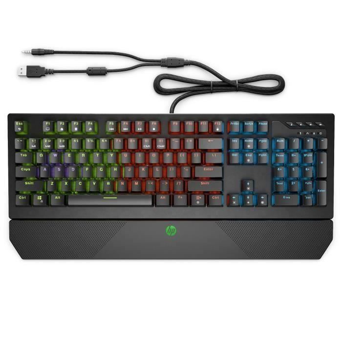 HP Clavier Gamer Pavilion 800 - Filaire USB - AZERTY - Mécanique