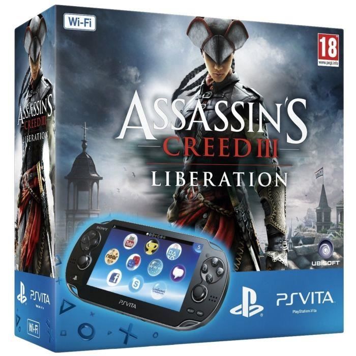 CONSOLE PS VITA WIFI+ ASSASSIN'S CREED+ CARTE 4 GO