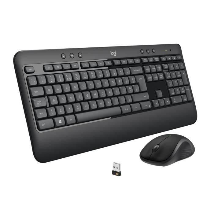 Combo clavier et souris sans fil - Logitech - MK540 - Noir + Antivirus McAfee