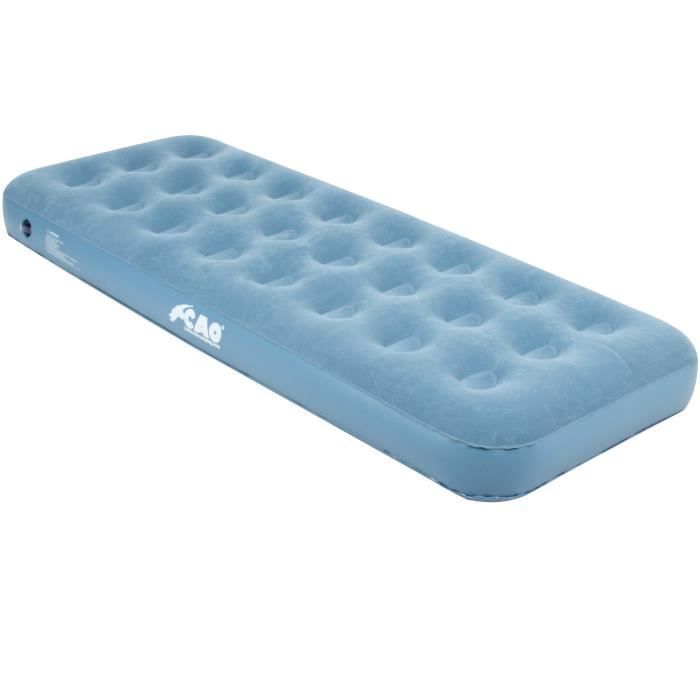 CAO CAMPING Matelas floqué - 1 place - Bleu
