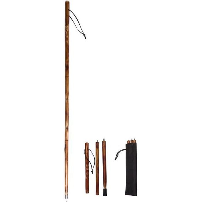 CAO CAMPING Bâton bois - 3 sections
