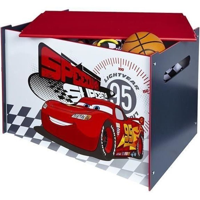 CARS Grand Coffre à Jouets en bois - Worlds Appart