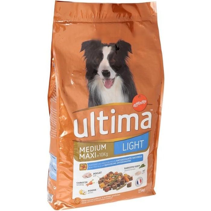 ULTIMA Repas équilibré Light au poulet, aux légumes et fruits - Pour chien adulte