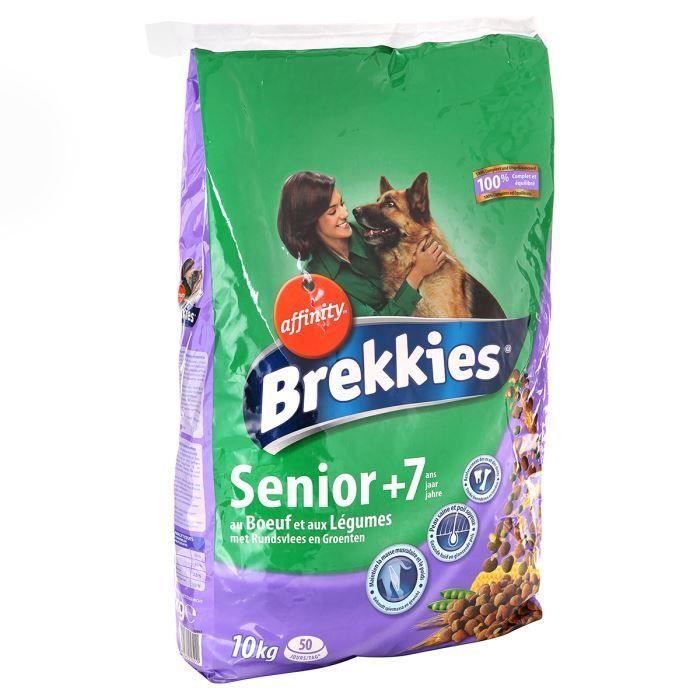 BREKKIES Croquettes au bœuf et aux légumes - Pour chien senior - 20kg