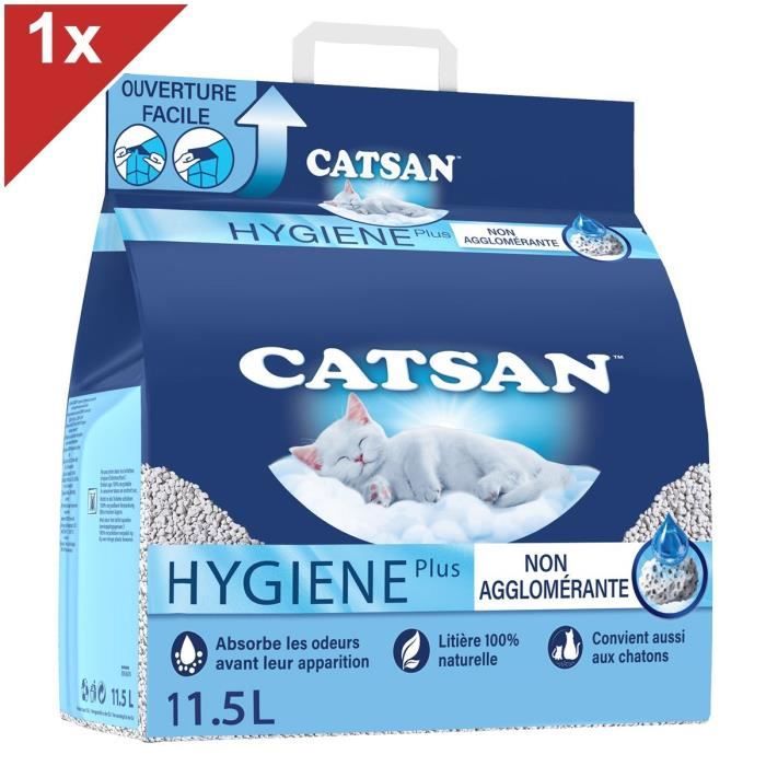CATSAN Hygiene plus Litière minérale pour chat 11,5L
