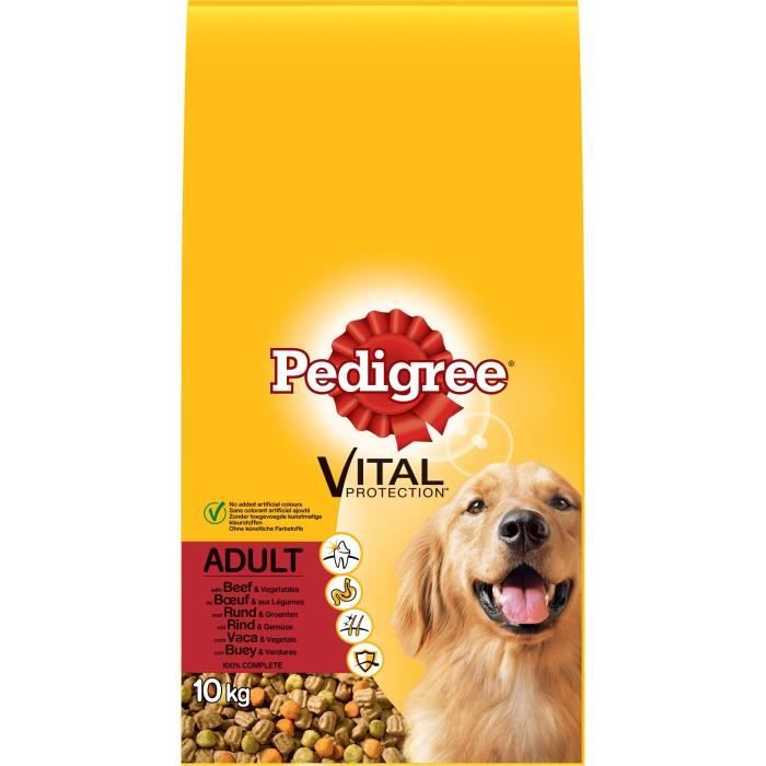 PEDIGREE Croquettes au bœuf et aux légumes - Pour chien adulte - 10 kg